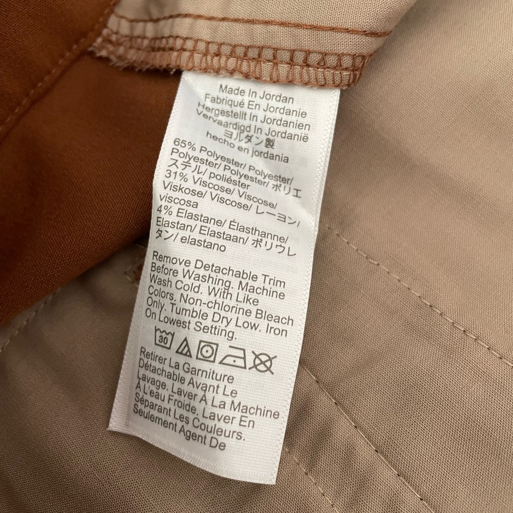 J Crew Factory Belted Straight-Leg Trouser Pant Size 22 in Vintage Brandy - Picture 13 of 13